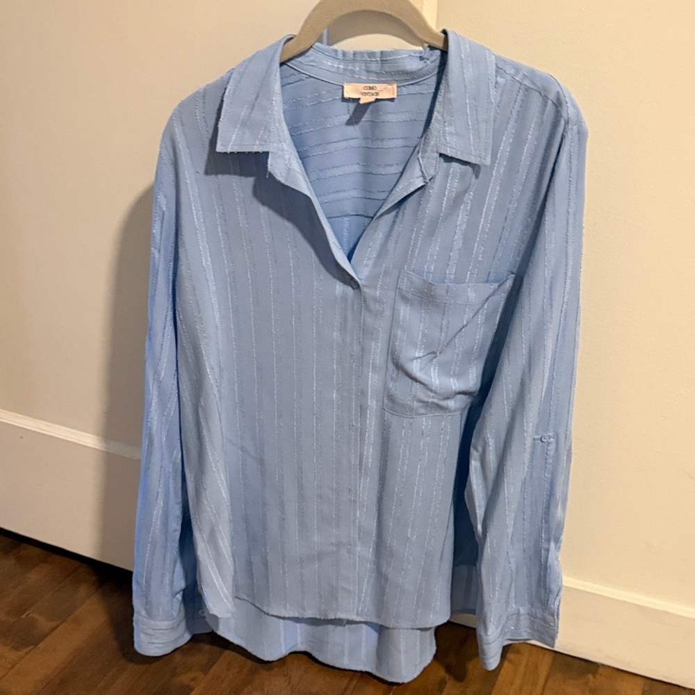 Como Vintage Light Blue Women's Blouse